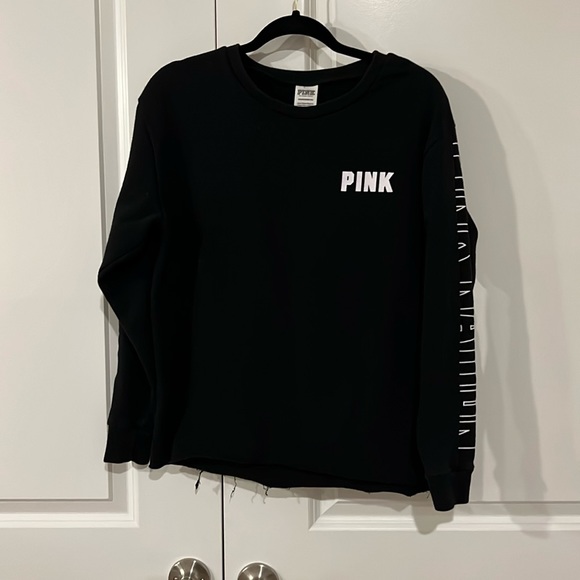 PINK Victoria's Secret Sweaters - Lightly worn black PINK crewneck size XS